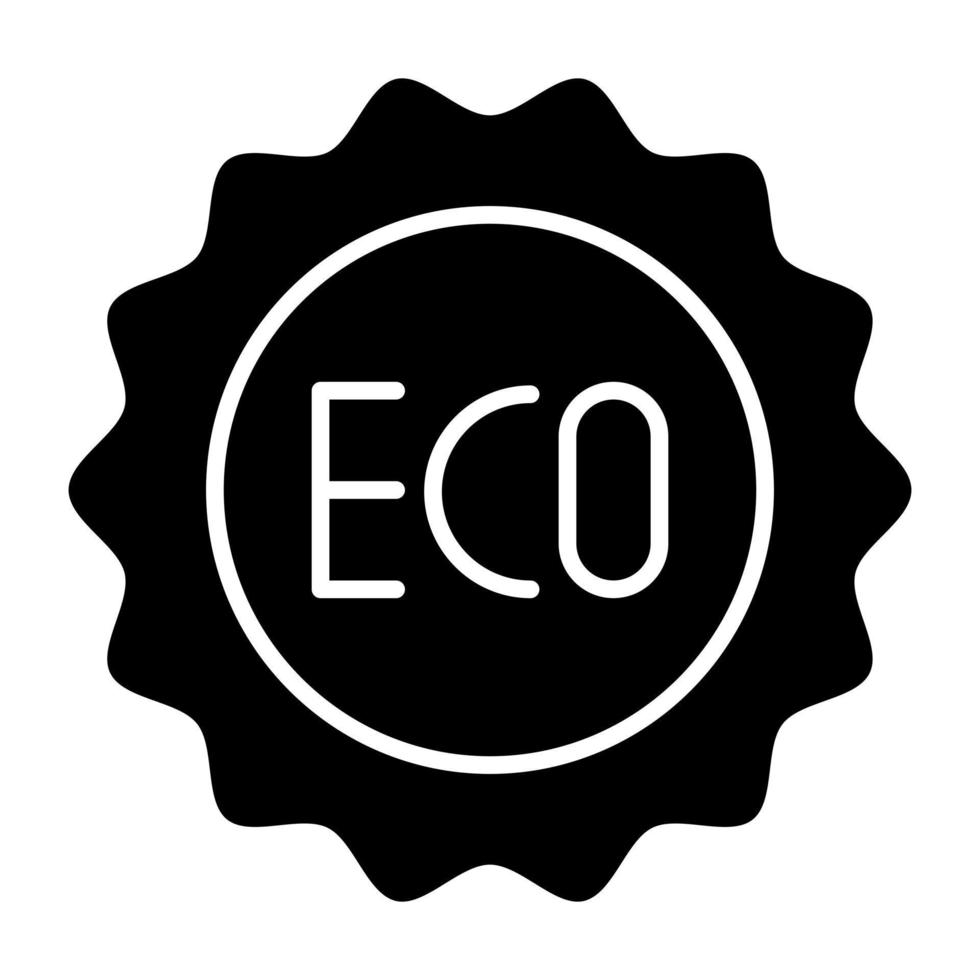 Premium download icon of eco label vector