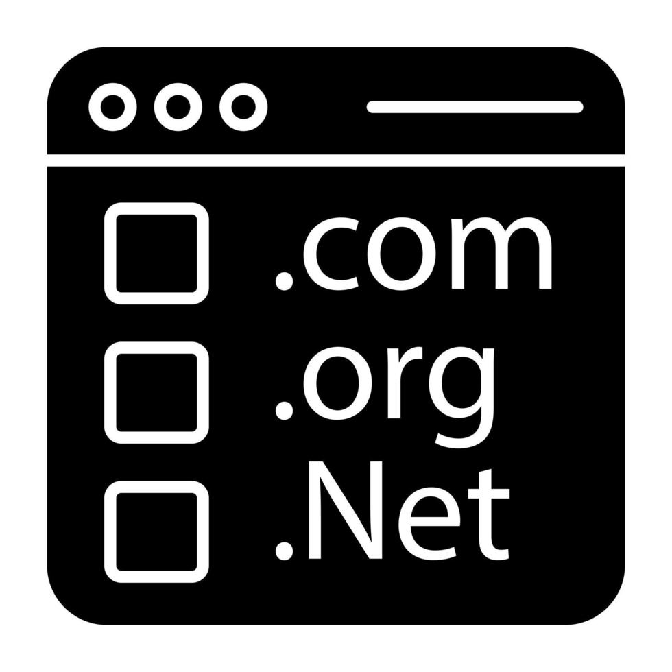 Modern design icon of web domains vector