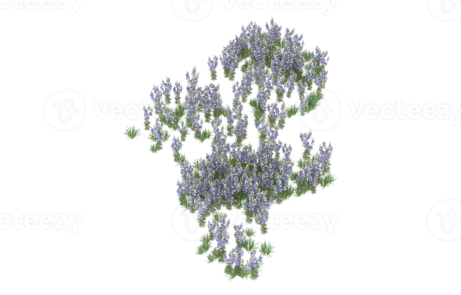 Realistic foliage isolated on transparent background. 3d rendering - illustration png