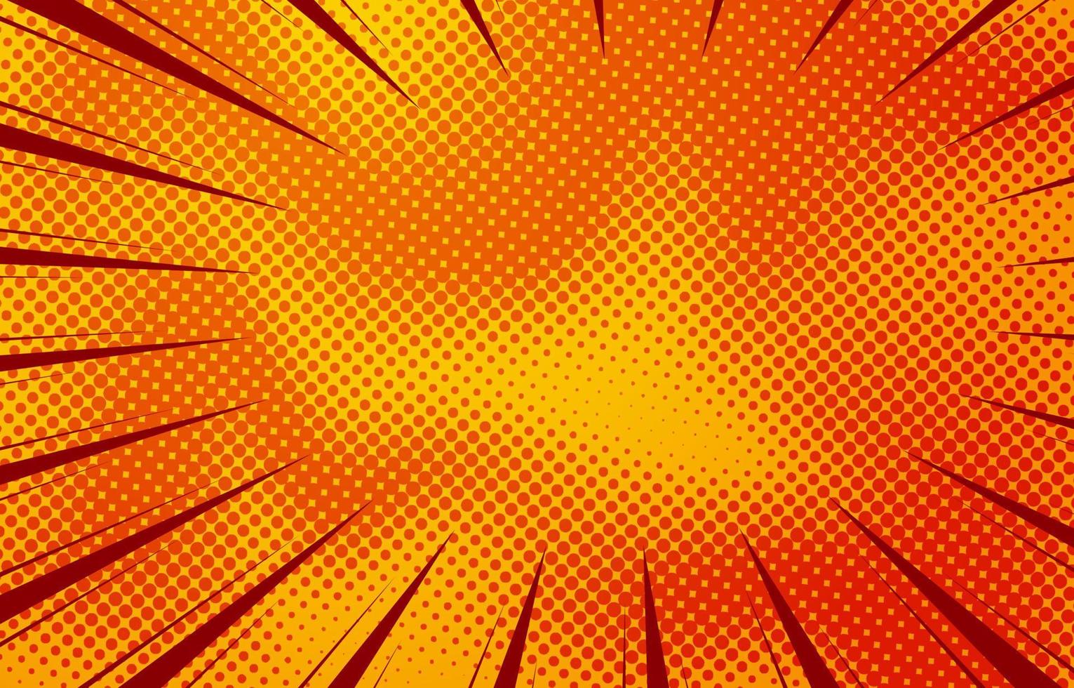 fondo naranja abstracto con efecto de trama de semitonos vector