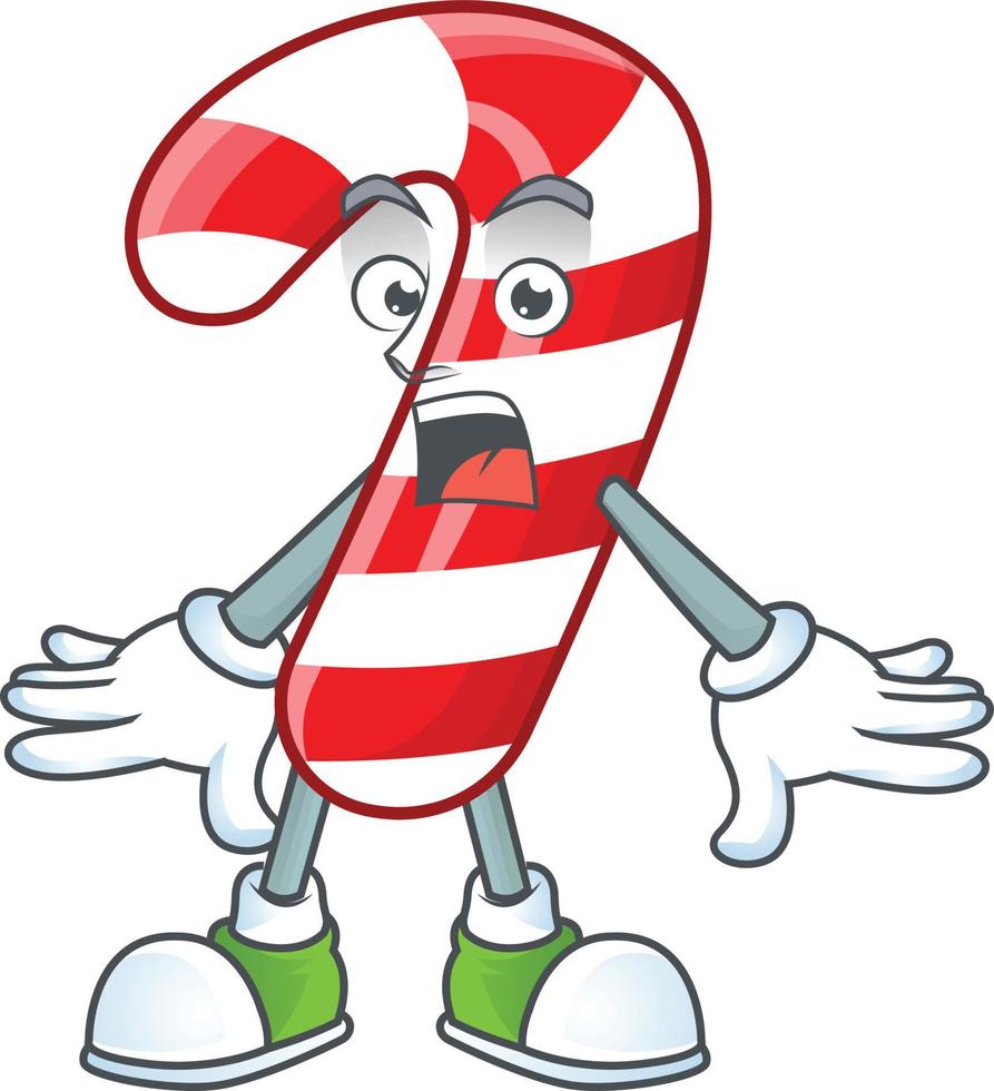 Christmas candy cane cartoon vector