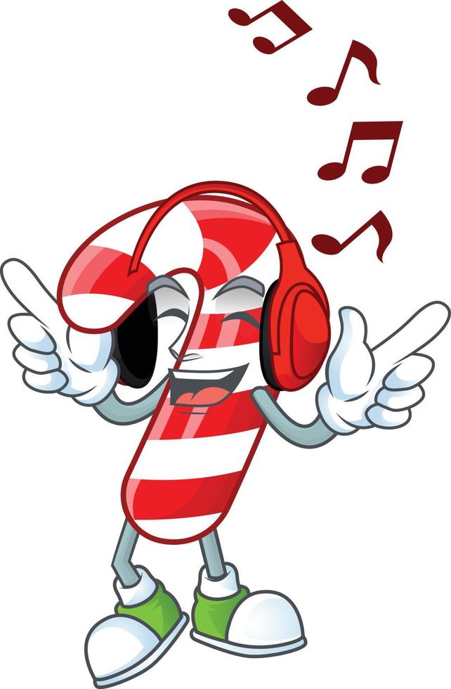 Christmas candy cane cartoon vector