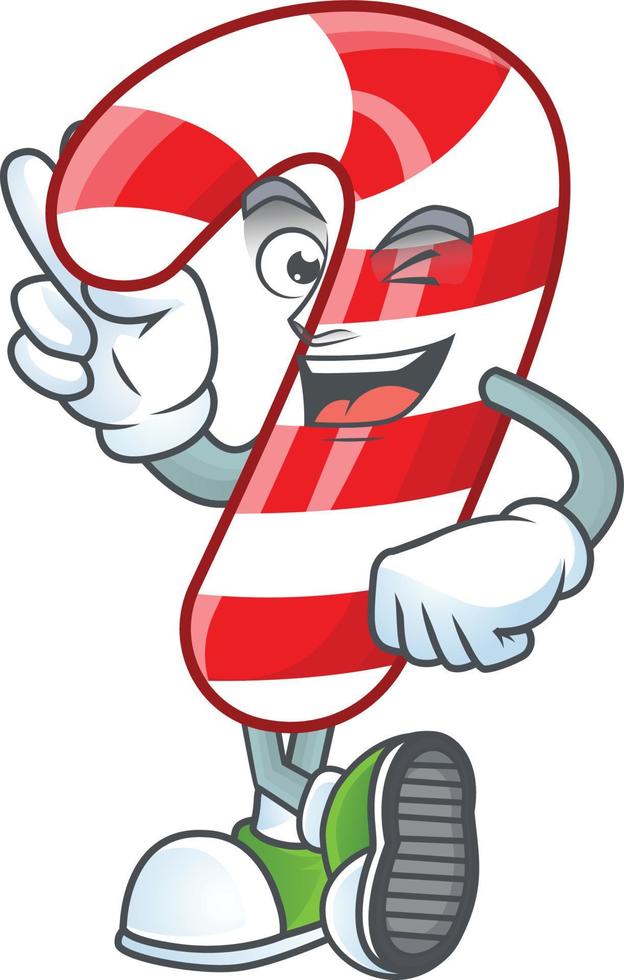 Christmas candy cane cartoon vector