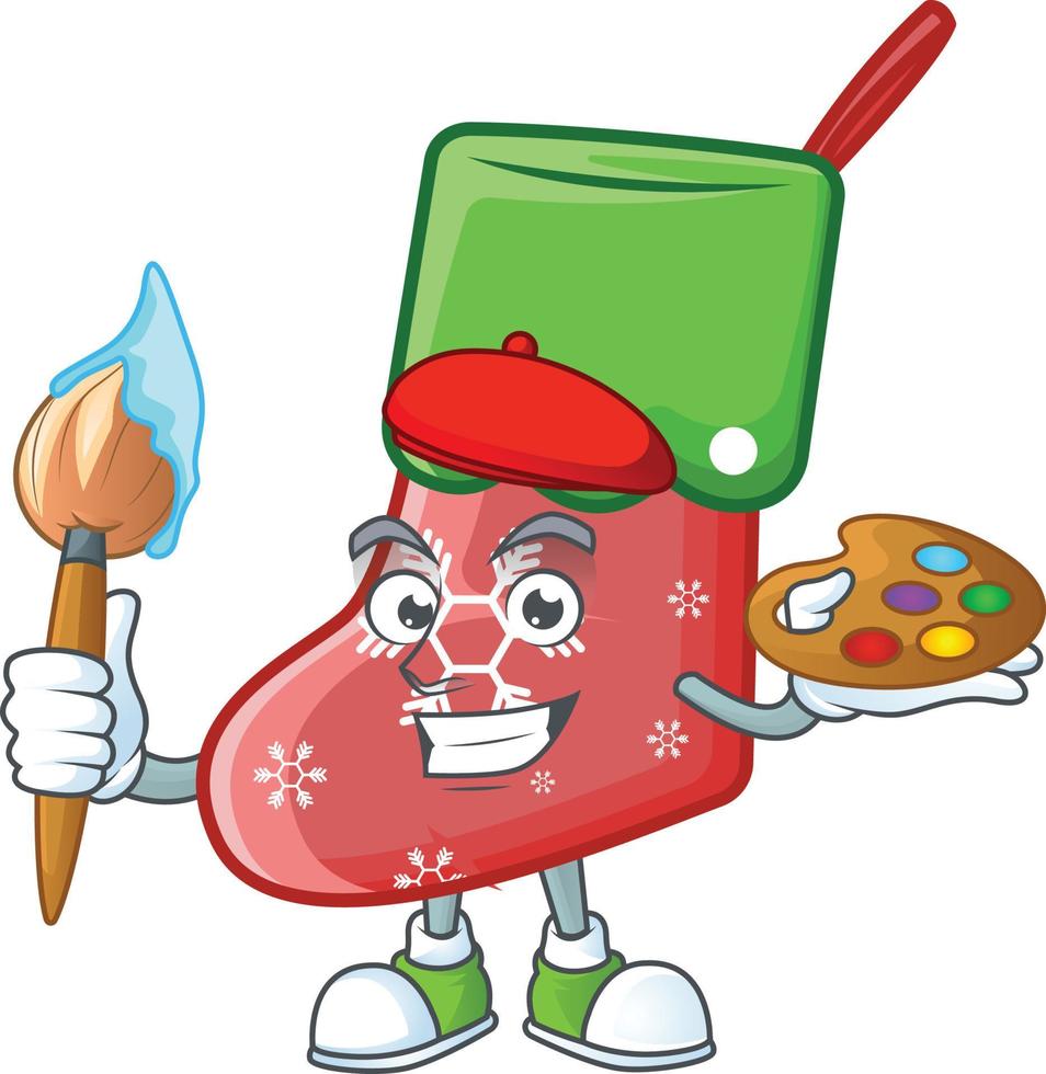 Santa socks cartoon vector