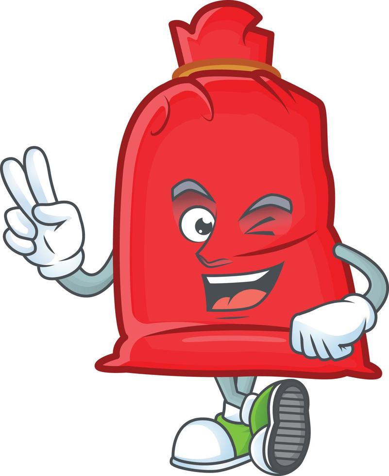Santa bag close cartoon vector