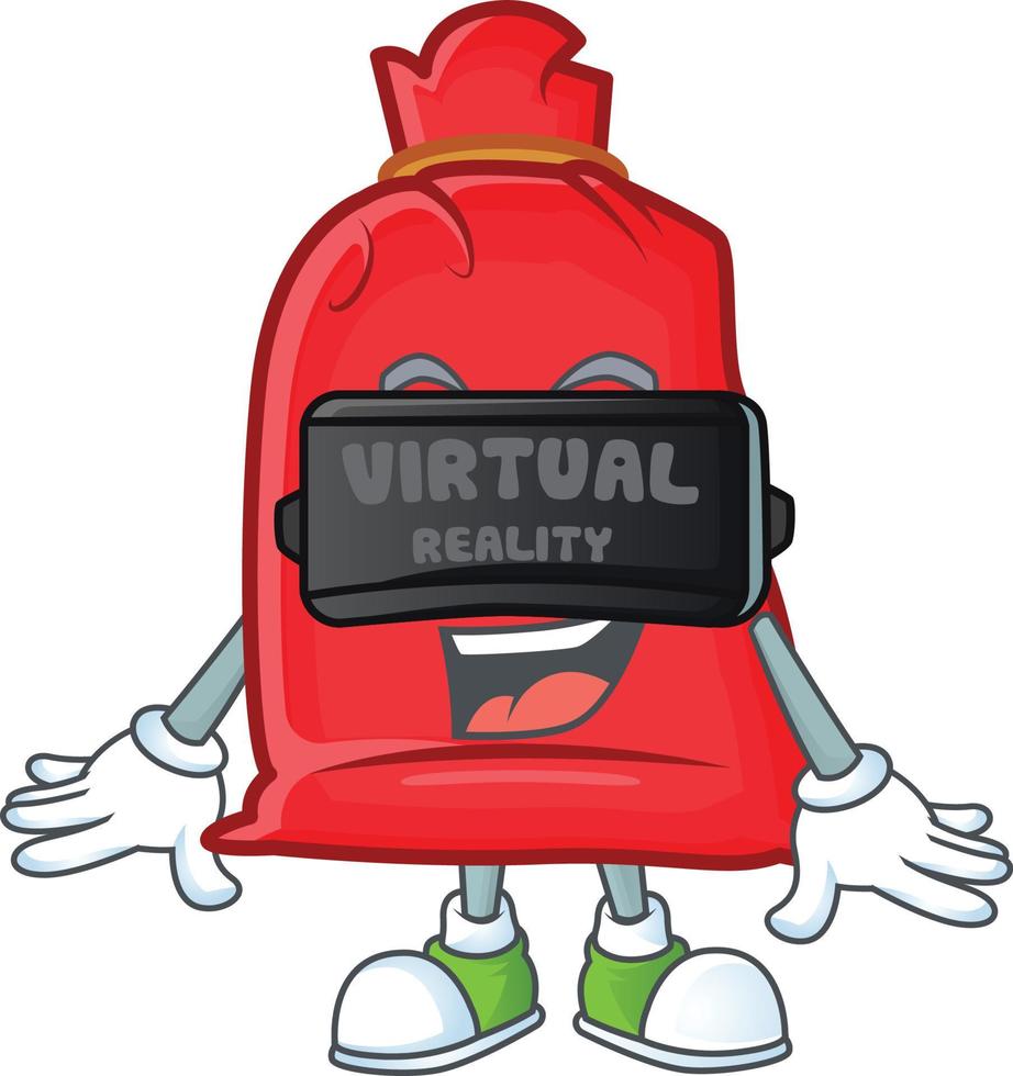 Santa bag close cartoon vector
