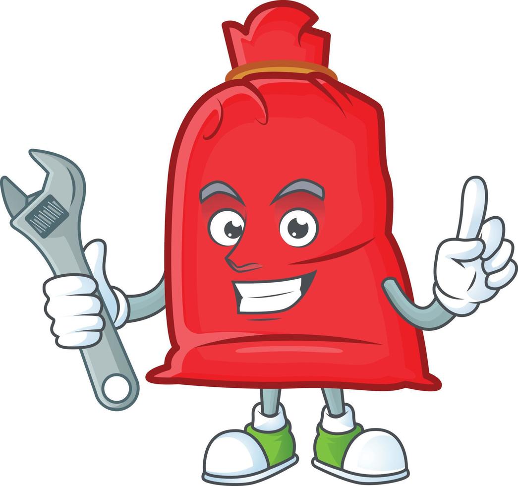 Santa bag close cartoon vector