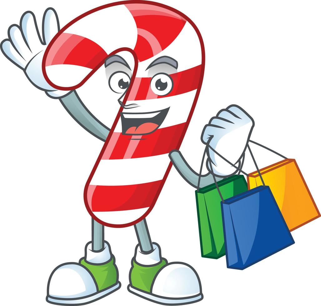 Christmas candy cane cartoon vector