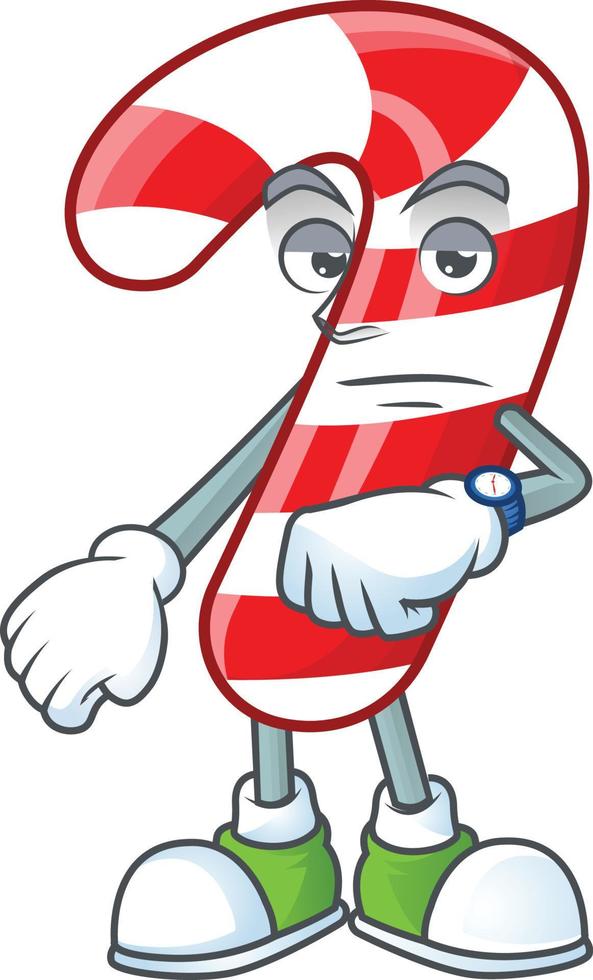 Christmas candy cane cartoon vector