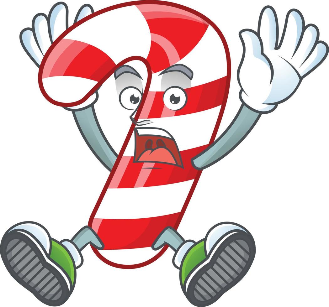 Christmas candy cane cartoon vector