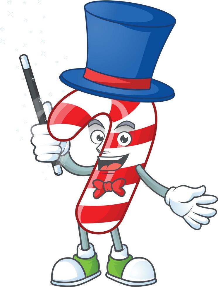 Christmas candy cane cartoon vector