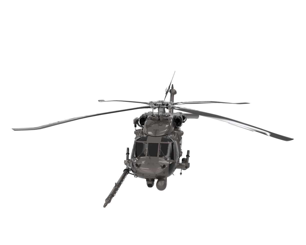 Helicopter isolated on transparent background. 3d rendering - illustration png