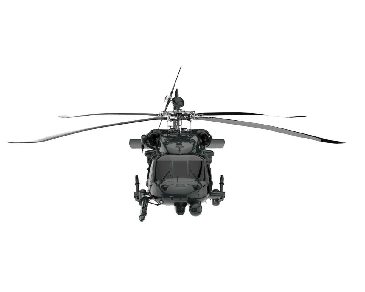 Helicopter isolated on transparent background. 3d rendering - illustration png