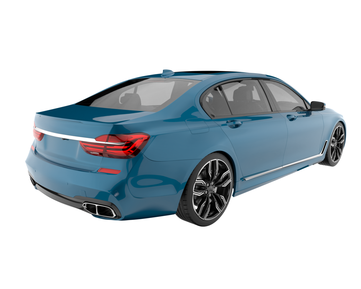 Modern car isolated on transparent background. 3d rendering - illustration png