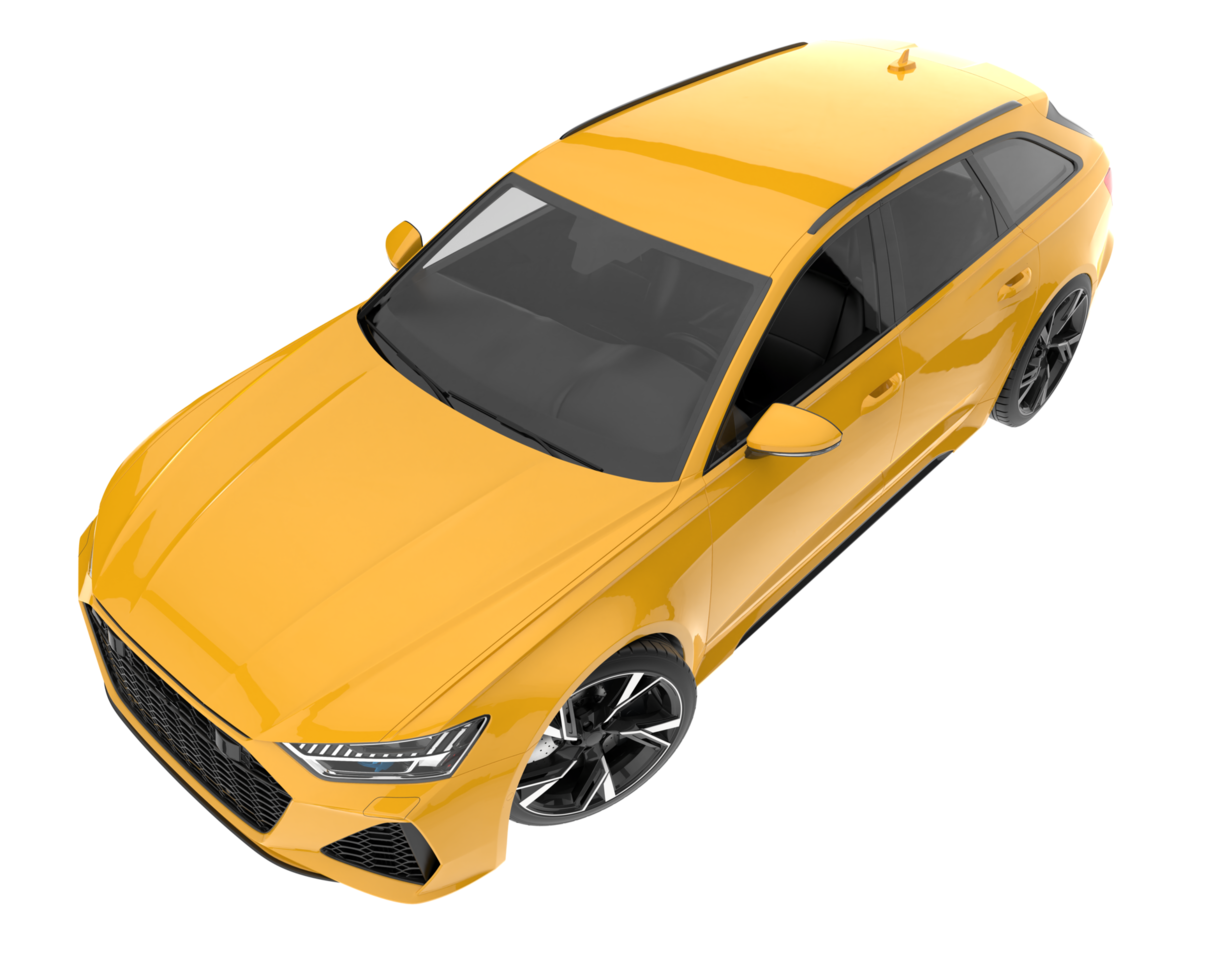 Modern car isolated on transparent background. 3d rendering - illustration png