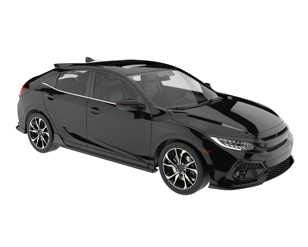 Modern car isolated on transparent background. 3d rendering - illustration png