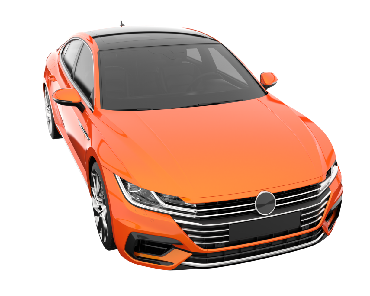 Modern car isolated on transparent background. 3d rendering - illustration png