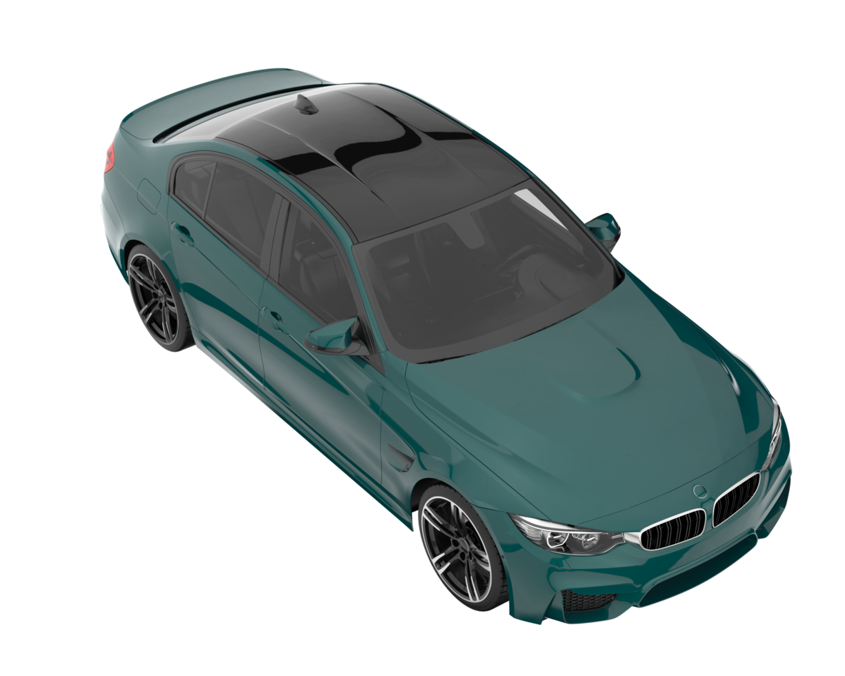 Modern car isolated on transparent background. 3d rendering - illustration png