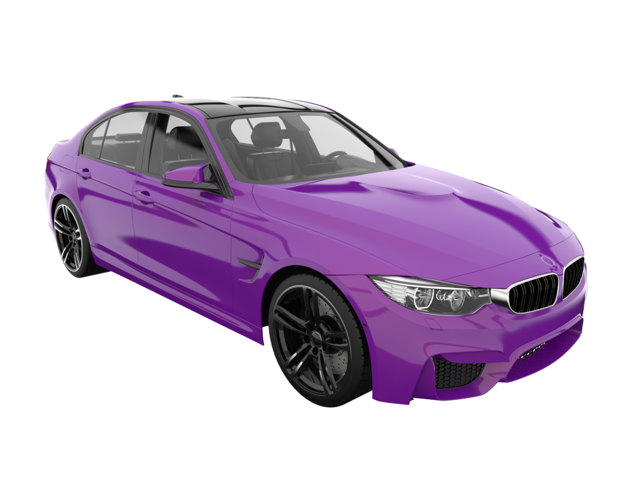 Modern car isolated on transparent background. 3d rendering - illustration png