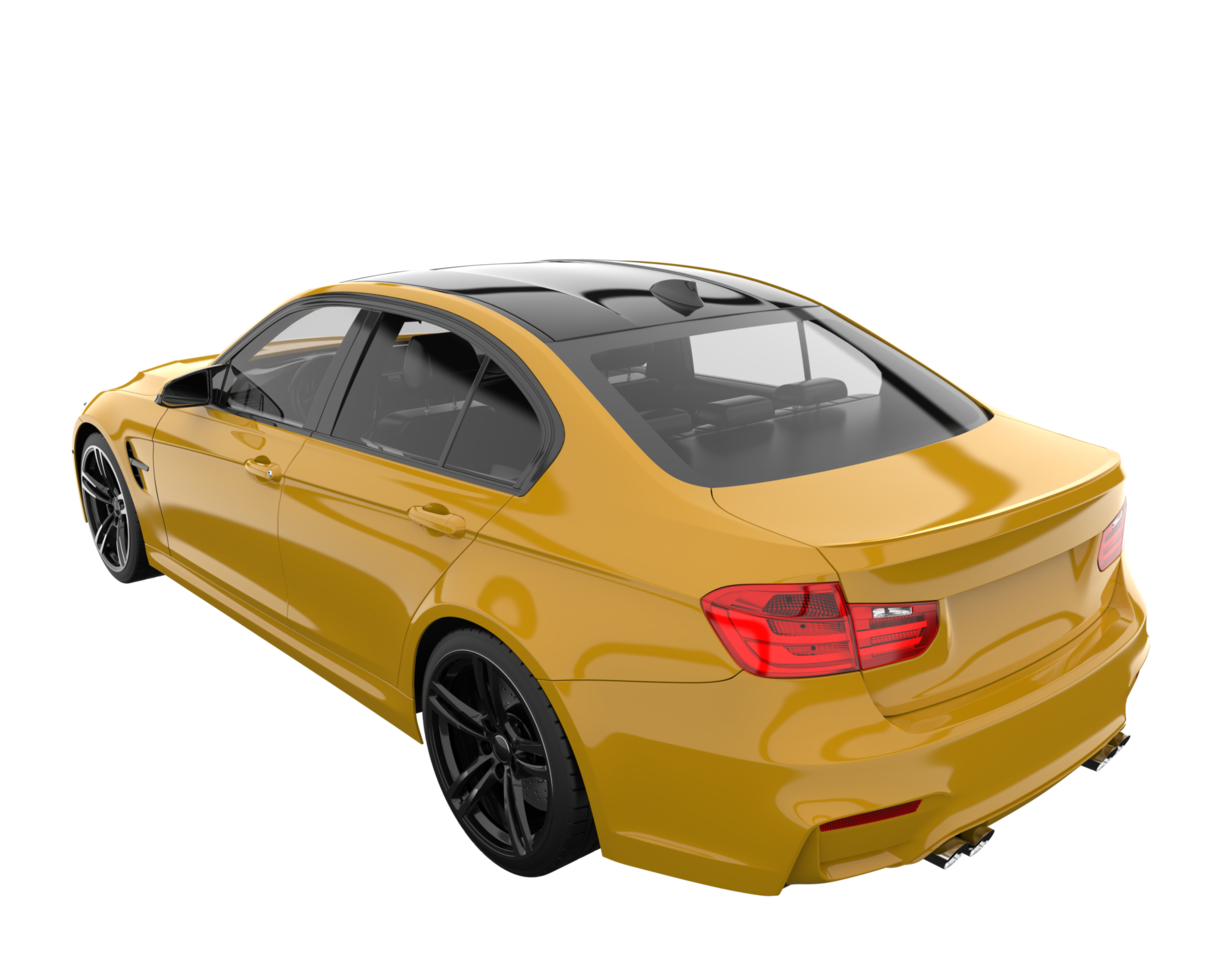 Modern car isolated on transparent background. 3d rendering - illustration png