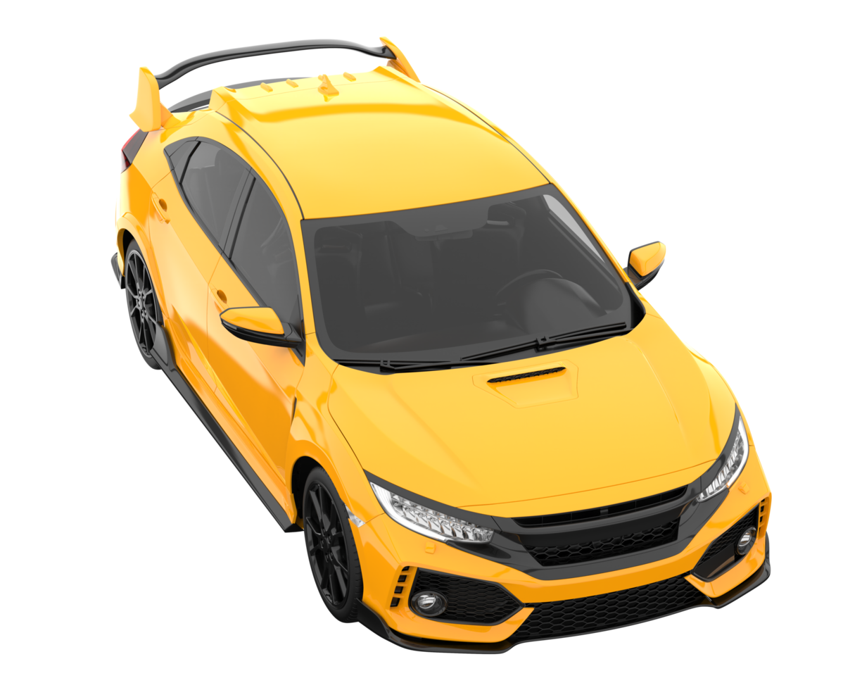 Modern car isolated on transparent background. 3d rendering - illustration png