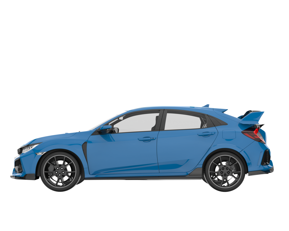 Modern car isolated on transparent background. 3d rendering - illustration png