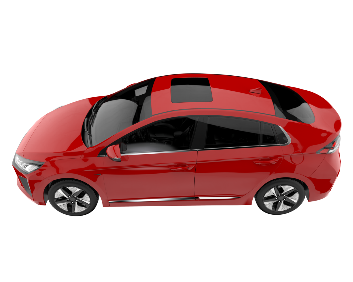 Modern car isolated on transparent background. 3d rendering - illustration png