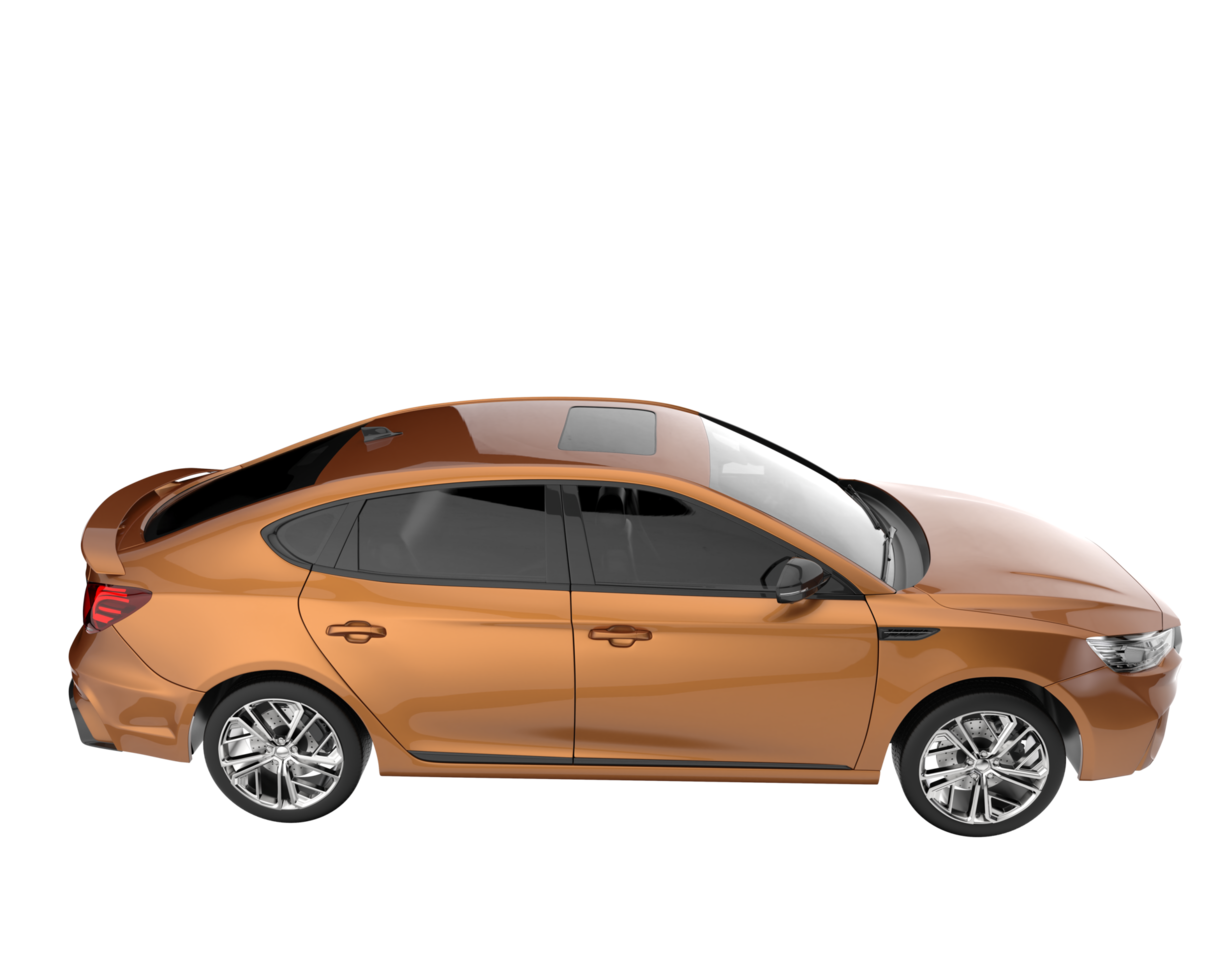 Modern car isolated on transparent background. 3d rendering - illustration png