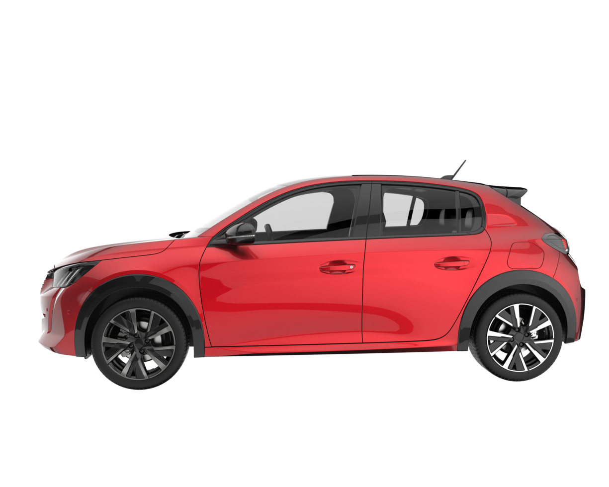 Modern car isolated on transparent background. 3d rendering - illustration png