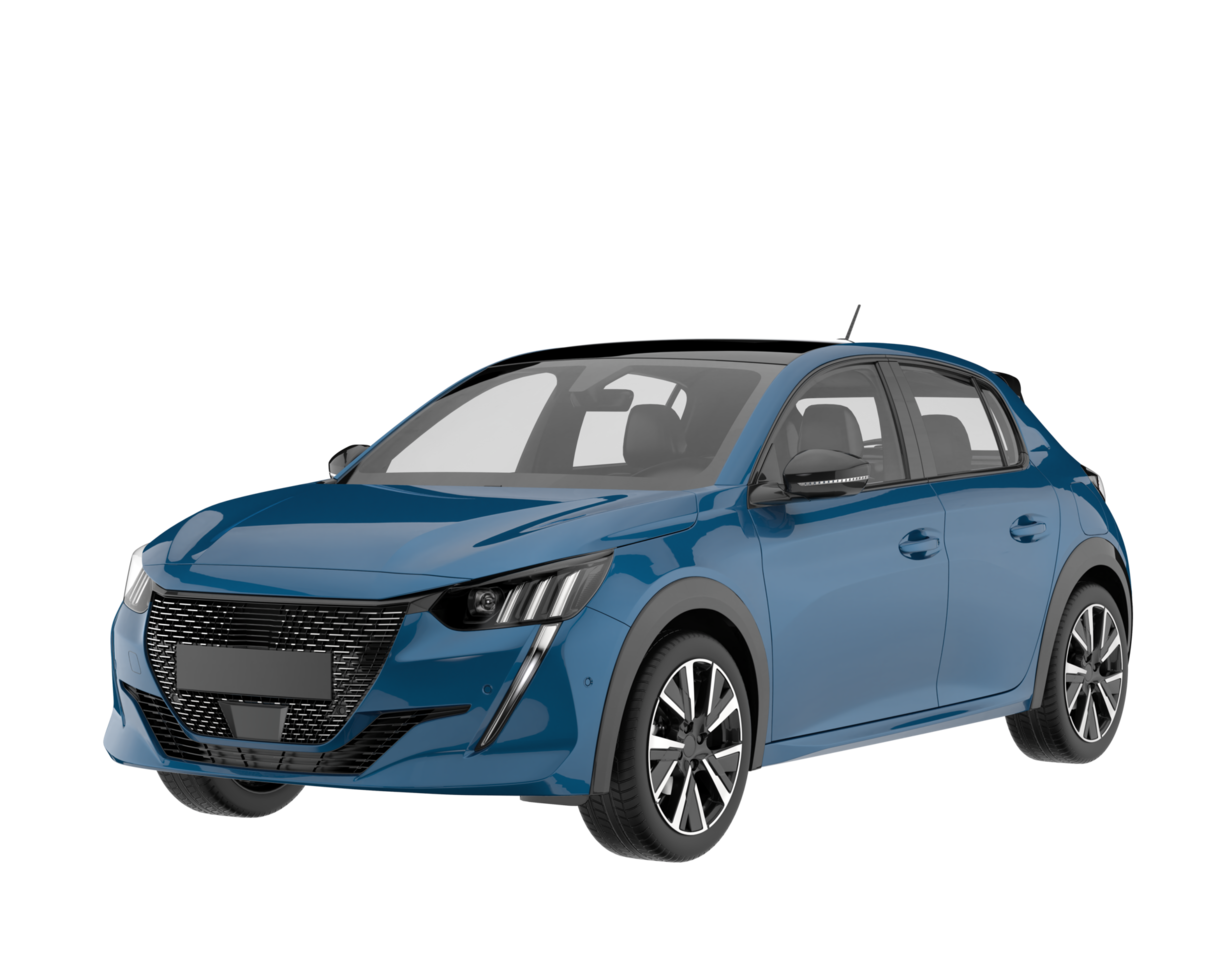 Modern car isolated on transparent background. 3d rendering - illustration png