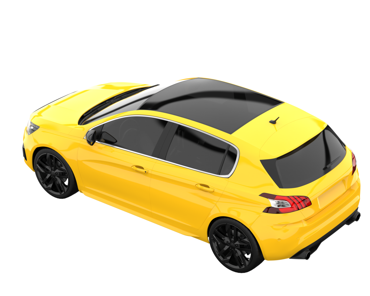 Modern car isolated on transparent background. 3d rendering - illustration png