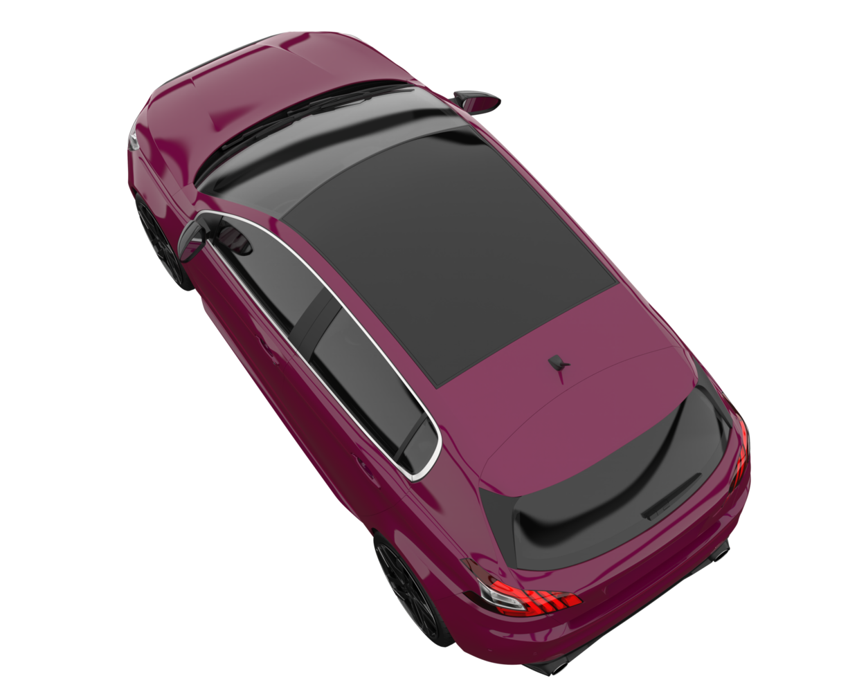 Modern car isolated on transparent background. 3d rendering - illustration png