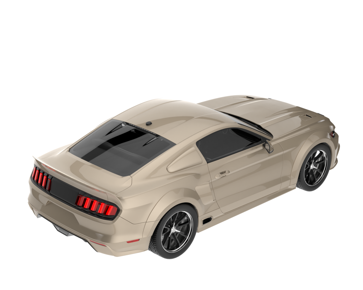 Muscle car isolated on transparent background. 3d rendering - illustration png