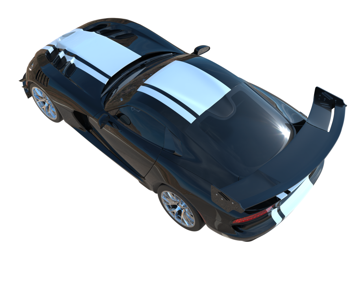 Muscle car isolated on transparent background. 3d rendering - illustration png