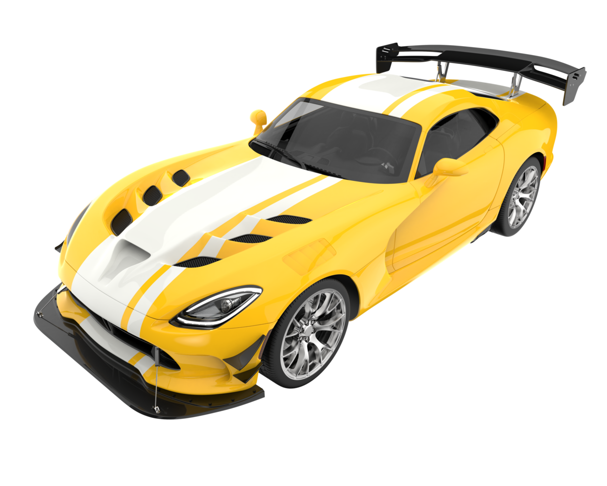 Muscle car isolated on transparent background. 3d rendering - illustration png