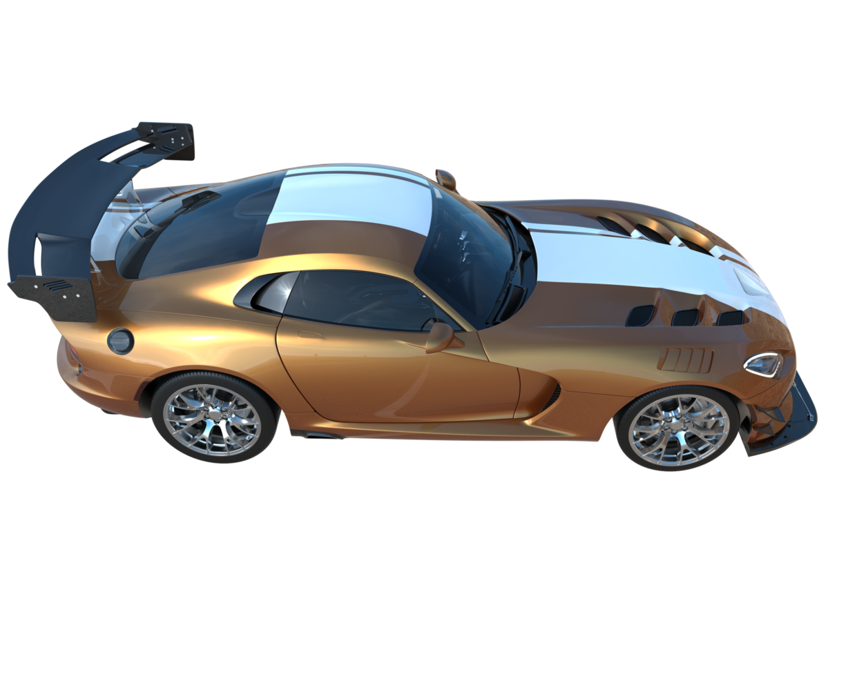Muscle car isolated on transparent background. 3d rendering - illustration png
