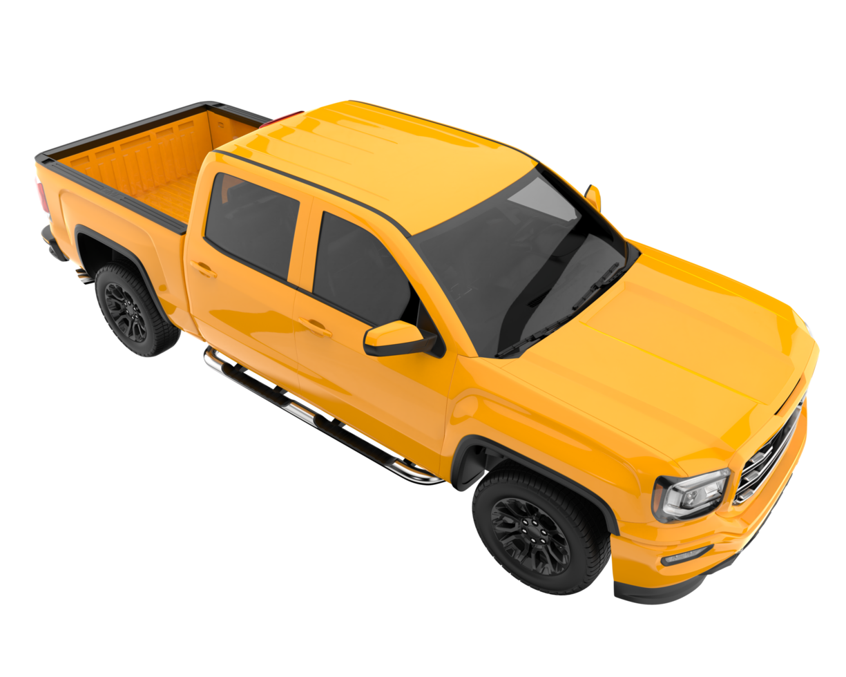 Pickup truck isolated on transparent background. 3d rendering - illustration png