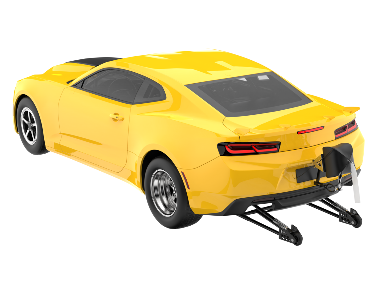 Race car isolated on transparent background. 3d rendering - illustration png