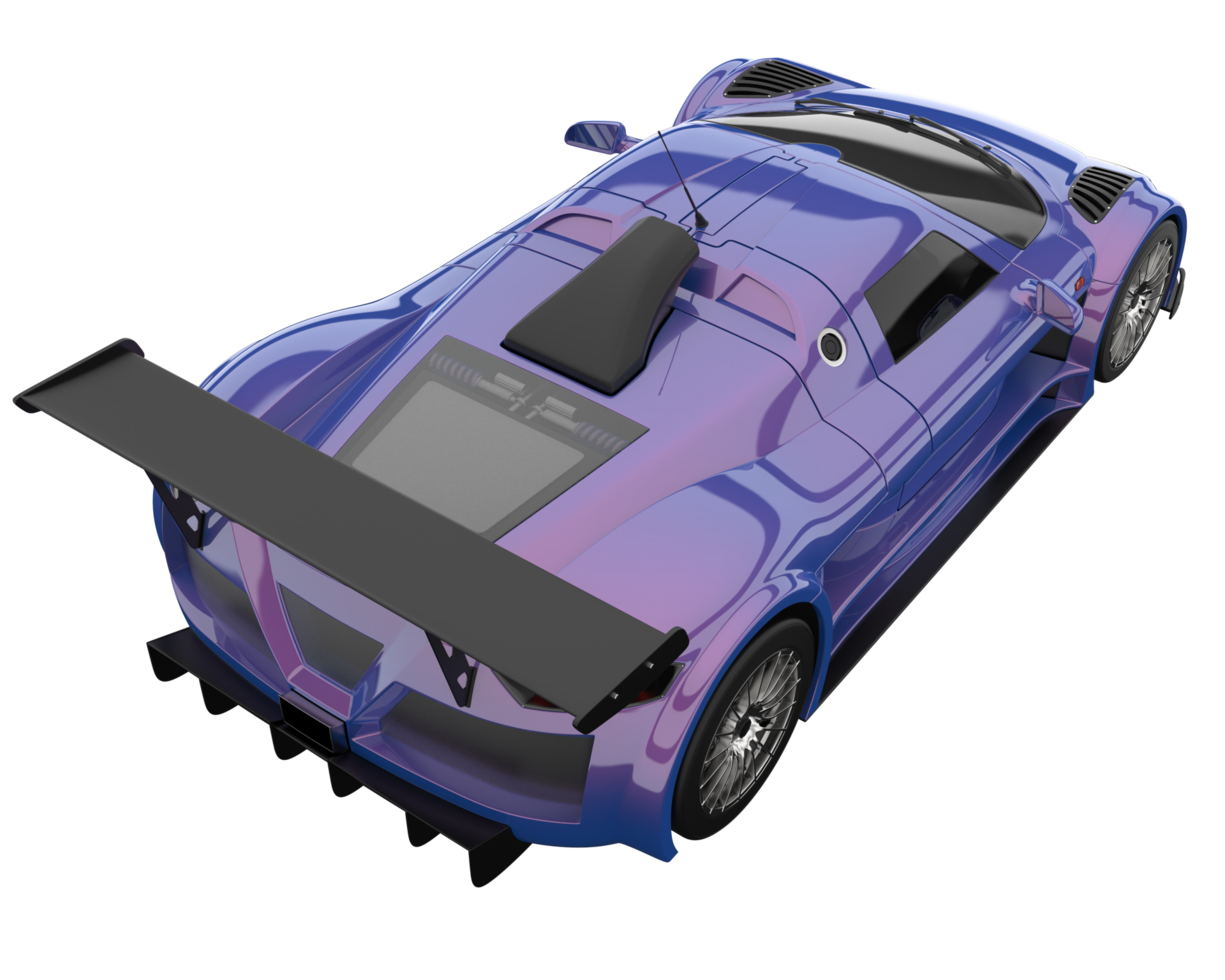 Race car isolated on transparent background. 3d rendering - illustration png