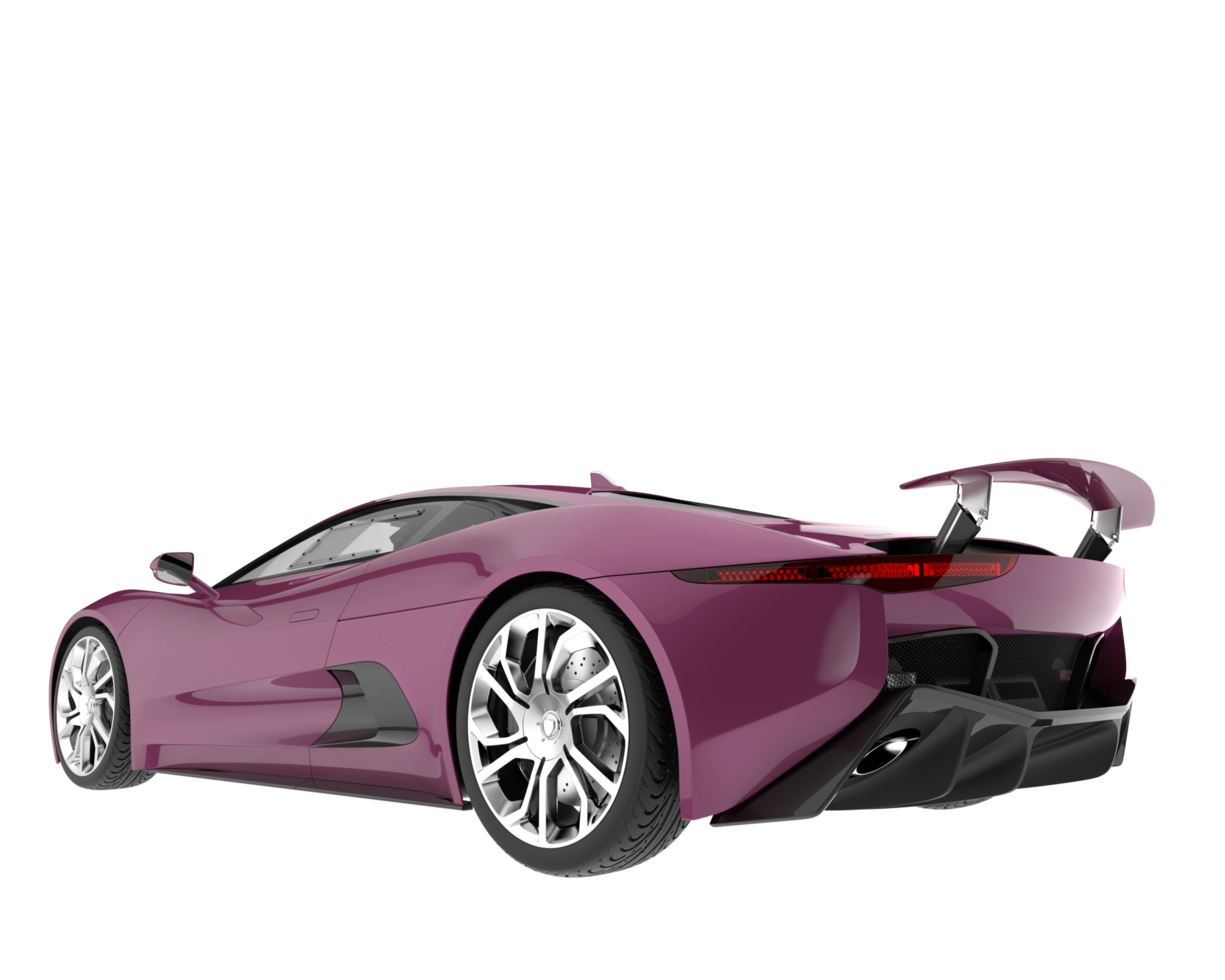 voiture de course isolée sur fond transparent. rendu 3d - illustration png