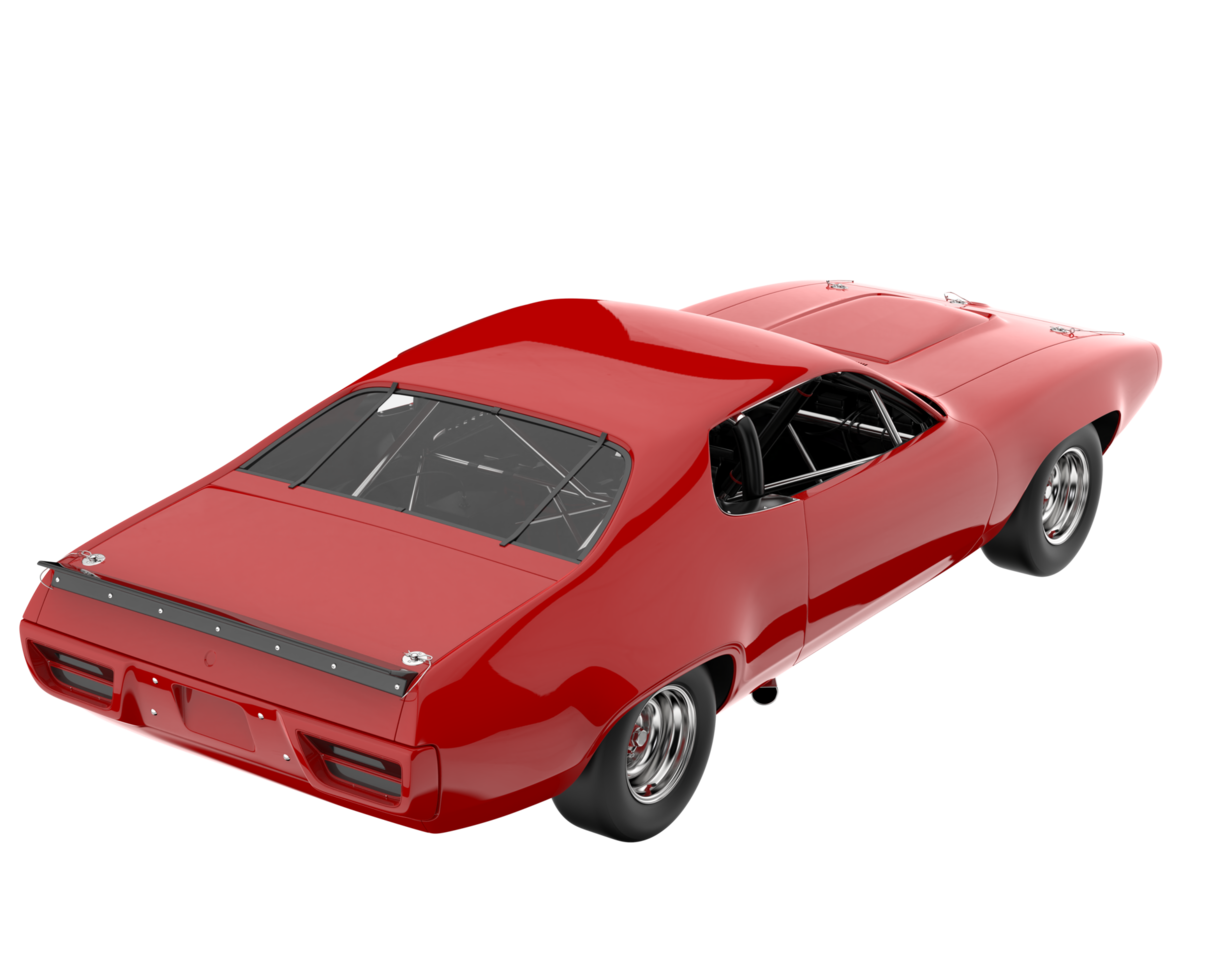 Race car isolated on transparent background. 3d rendering - illustration png