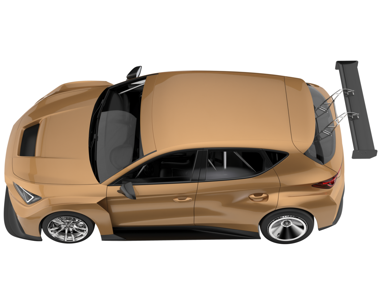 Race car isolated on transparent background. 3d rendering - illustration png