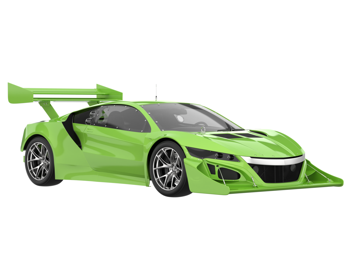 Race car isolated on transparent background. 3d rendering - illustration png