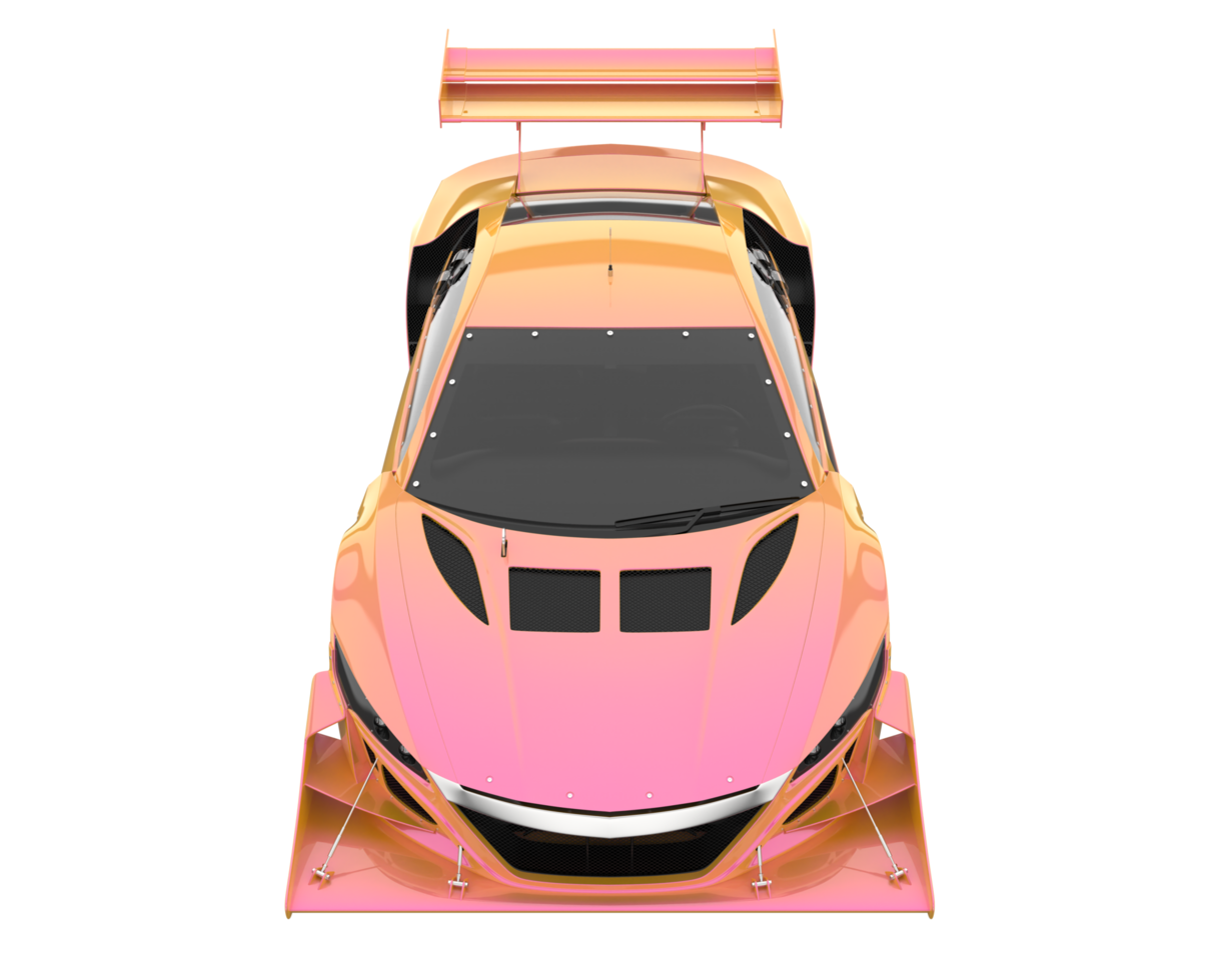 Race car isolated on transparent background. 3d rendering - illustration png