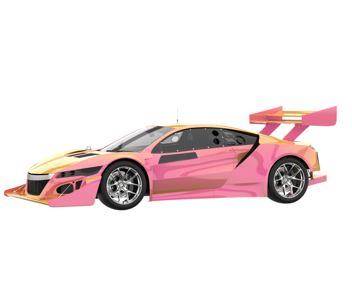 Race car isolated on transparent background. 3d rendering - illustration png