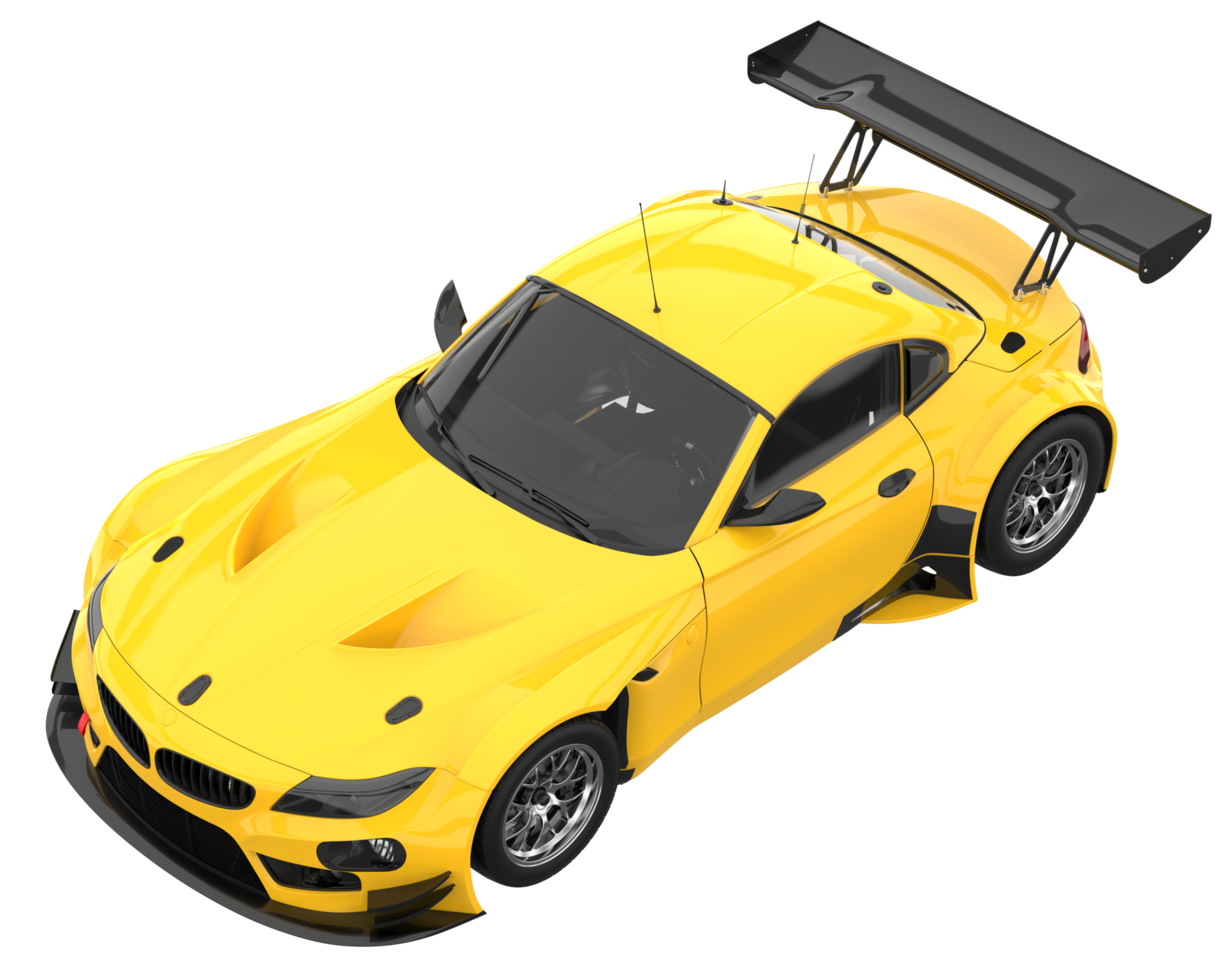 Race car isolated on transparent background. 3d rendering - illustration png