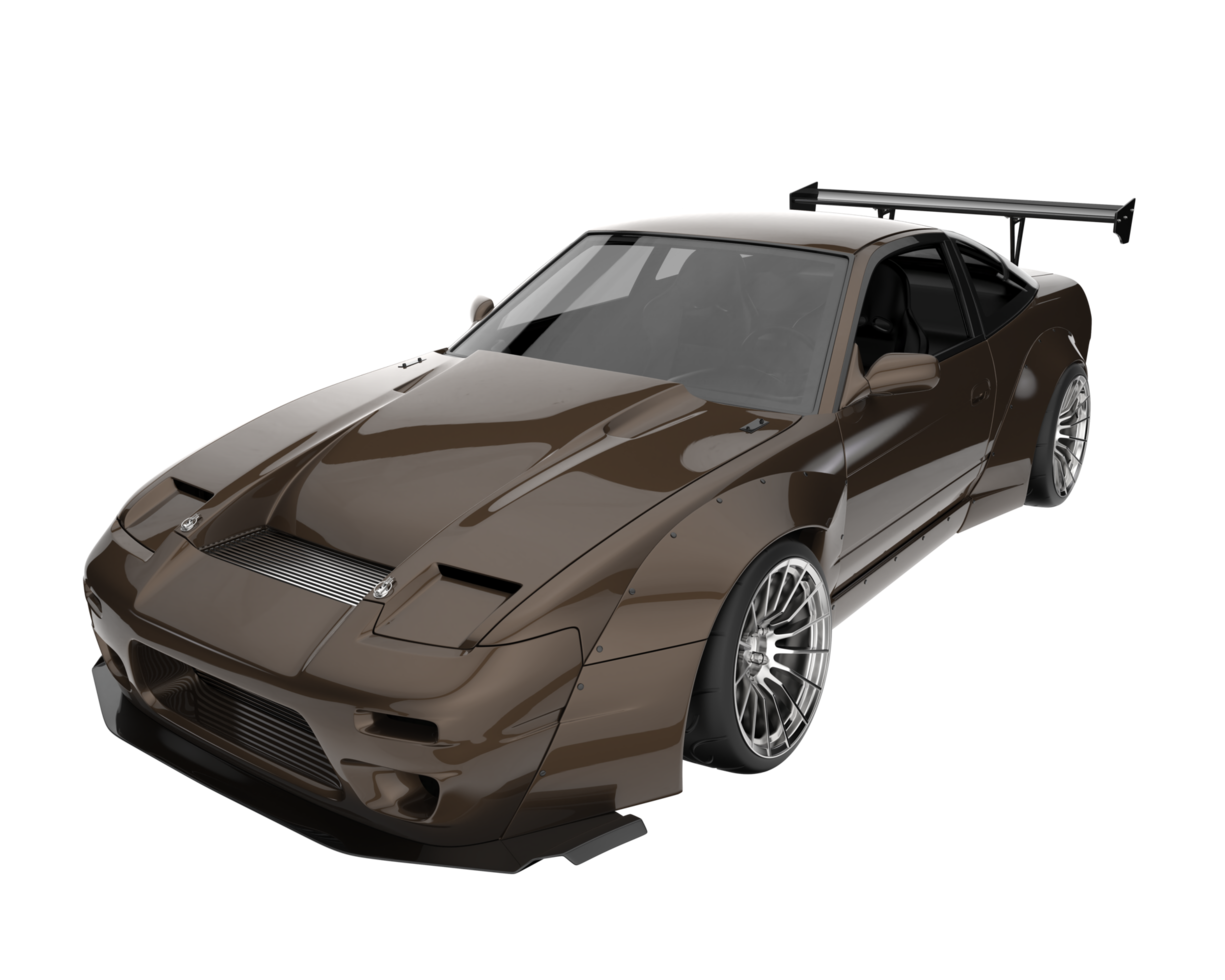 Race car isolated on transparent background. 3d rendering - illustration png