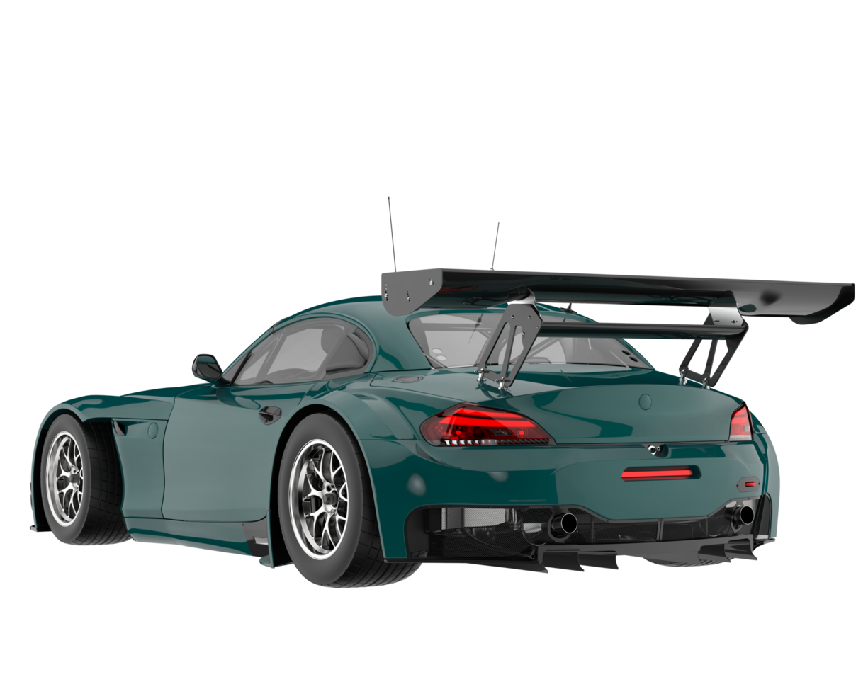 Race car isolated on transparent background. 3d rendering - illustration png