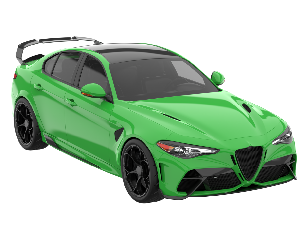 Sport car isolated on transparent background. 3d rendering - illustration png