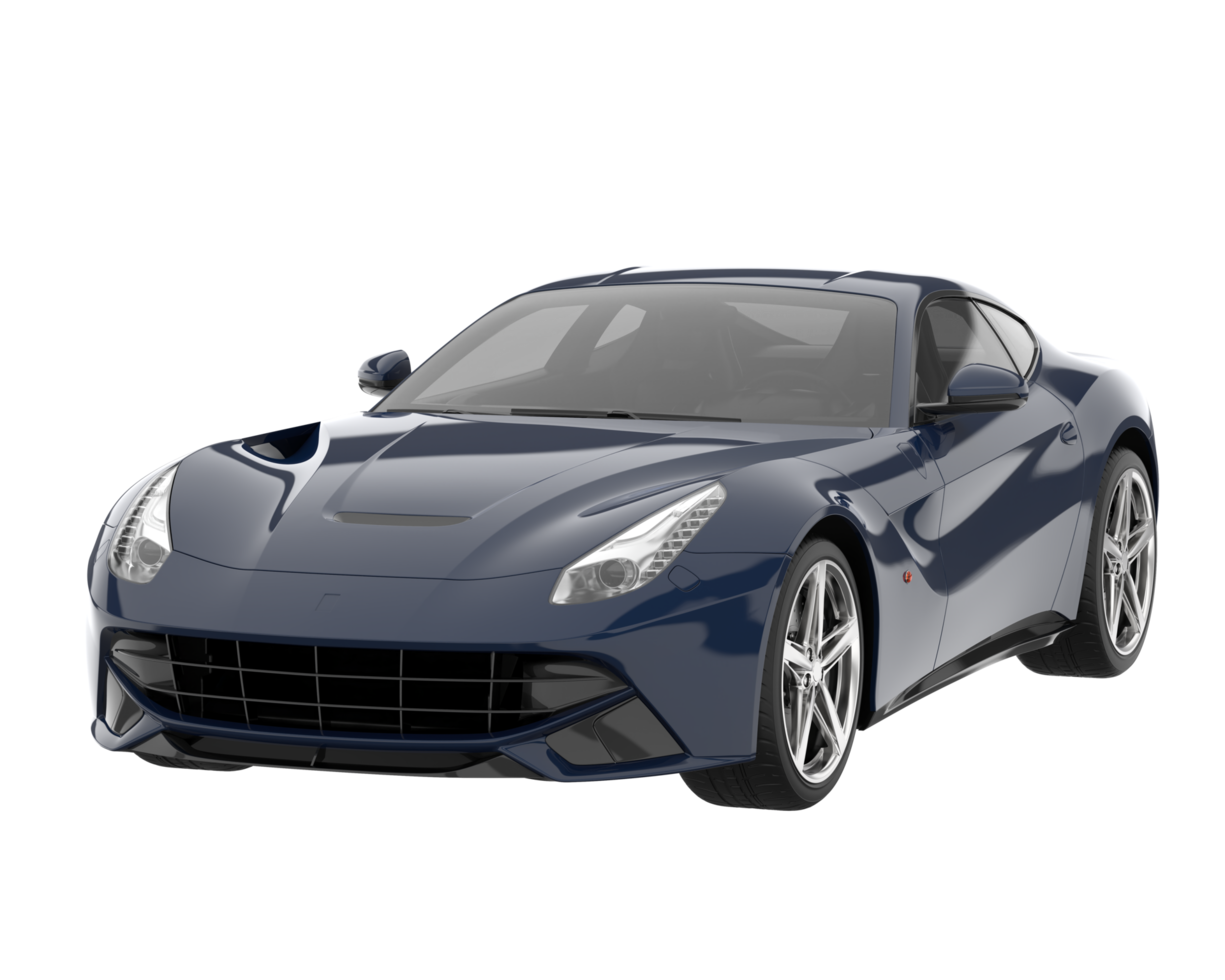 voiture de sport isolée sur fond transparent. rendu 3d - illustration png